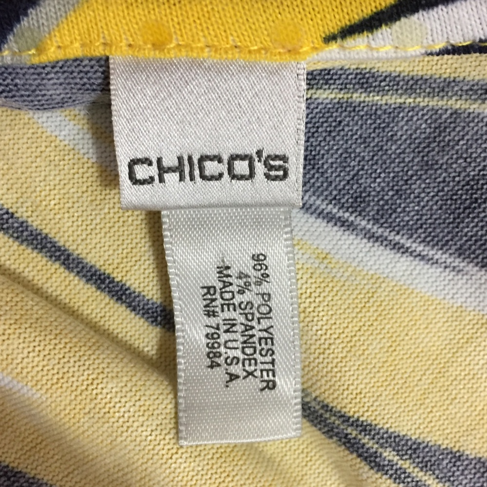 CHICO'S Printed Clear Sequins Open Sides Wrap - Picture 2 of 6